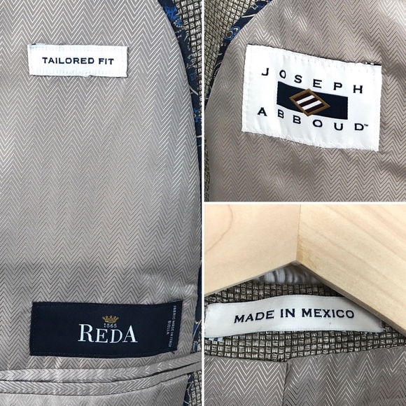 SOLDLinen Wool Sport Coat Beige Reda Joseph Abboud - Picture 7 of 8